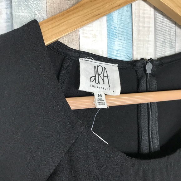 NEW dRA M Black Cold Shoulder Jumpsuit Wide Leg - Picture 6 of 6